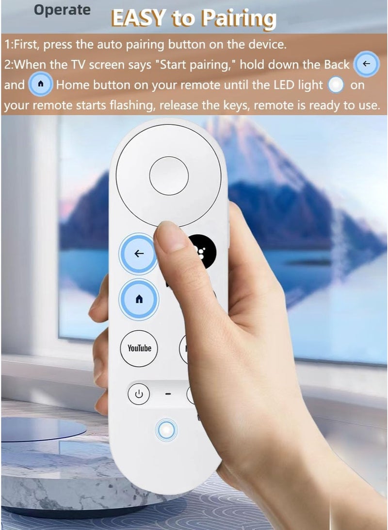 VIUAUAX Replacement Voice Remote Control for Google Chromecast 4k Snow Streaming Media Player,Remote for Chromecast with Google TV HD/4K,Voice Remote Controls Replacement(Remote Control Only)for Google Chromecast Voice Remote,Replacement Control for Google TV Remote/Streamer (Only for Snow Chrome cast Google) - Image 5